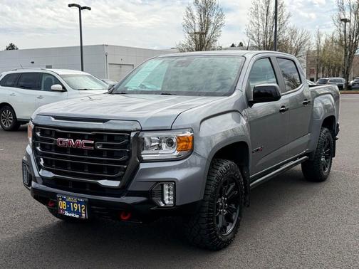 Satin Steel Metallic 2021 GMC Canyon AT4 w/Leather