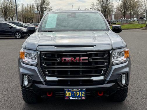 Satin Steel Metallic 2021 GMC Canyon AT4 w/Leather