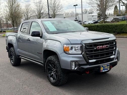 Satin Steel Metallic 2021 GMC Canyon AT4 w/Leather