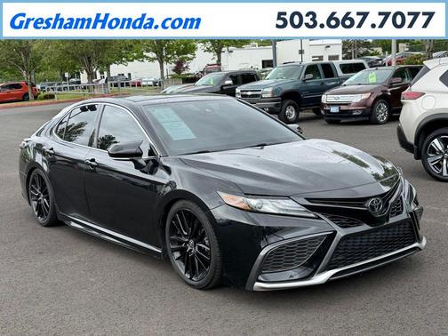 Midnight Black Metallic 2021 Toyota Camry XSE