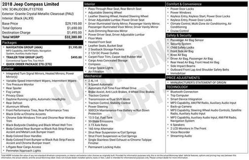 Granite Crystal Metallic Clearcoat 2018 Jeep Compass Limited