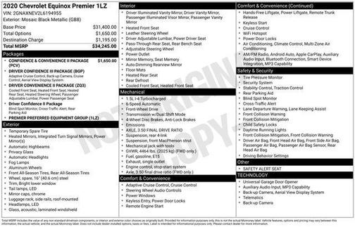 Mosaic Black Metallic 2020 Chevrolet Equinox L