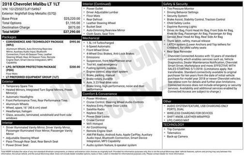 2018 Chevrolet Malibu LT