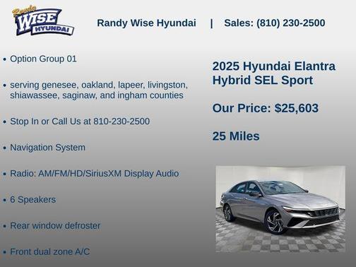 2025 Hyundai ELANTRA HEV SEL Sport