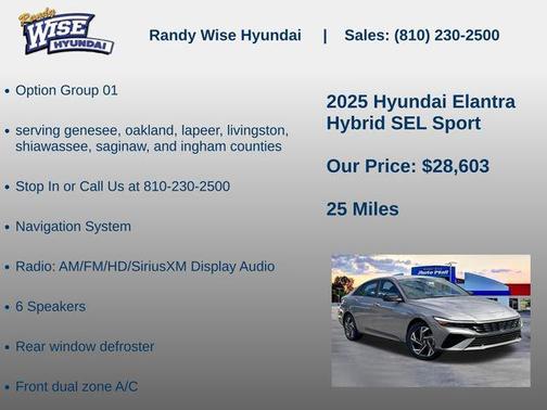 2025 Hyundai ELANTRA HEV SEL Sport