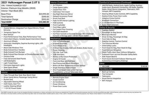 2021 Volkswagen Passat 2.0T S