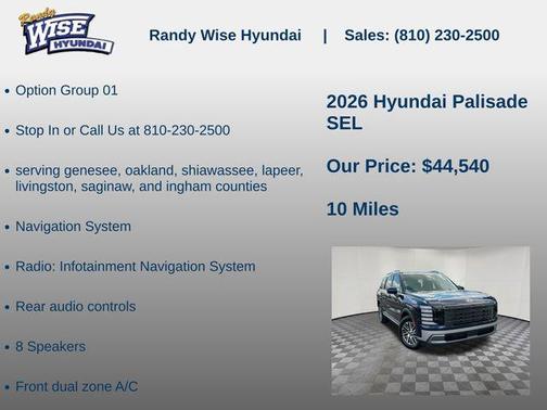 Pacific Sapphire 2026 Hyundai PALISADE SEL 7P