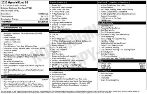 2025 Hyundai KONA SE