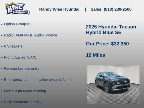 Ash Black 2026 Hyundai TUCSON Hybrid Blue SE