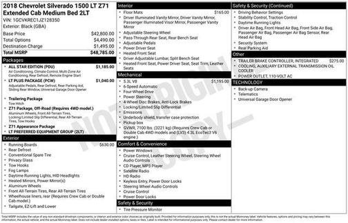 2018 Chevrolet Silverado 1500 2LT