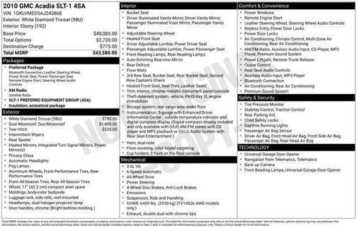 2010 GMC Acadia SLT-1
