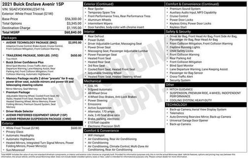 2021 Buick Enclave AWD Avenir