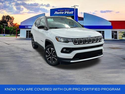 Bright White Clearcoat 2022 Jeep Compass Limited