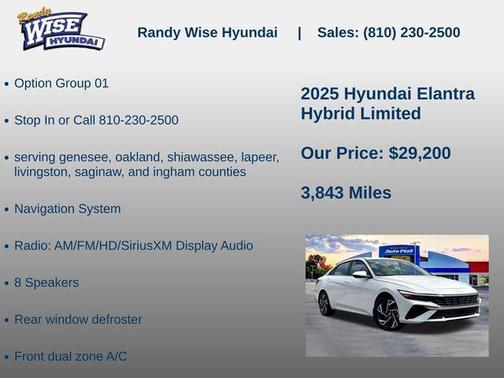 Serenity White 2025 Hyundai ELANTRA HEV Limited