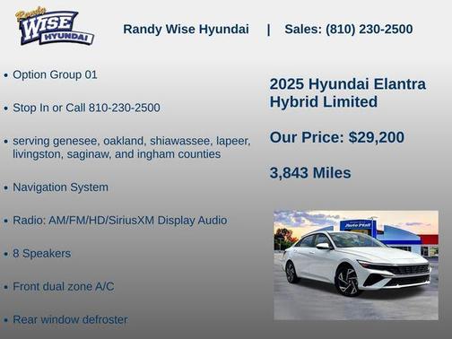 Serenity White 2025 Hyundai ELANTRA HEV Limited