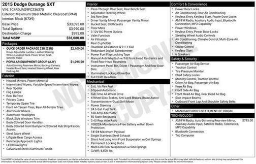 2015 Dodge Durango SXT