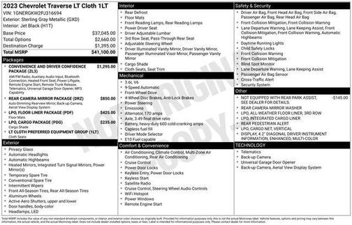 Sterling Gray Metallic 2023 Chevrolet Traverse LT Cloth