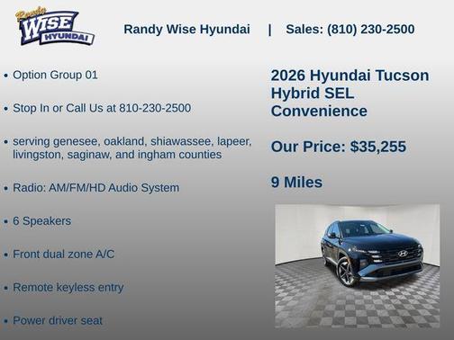 Ash Black 2026 Hyundai TUCSON Hybrid SEL Convenience