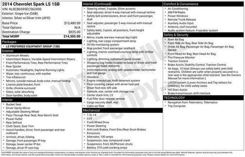 2014 Chevrolet Spark LS