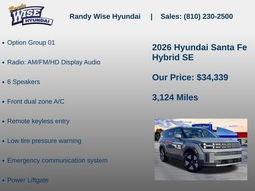 Hampton Gray 2026 Hyundai SANTA FE SE
