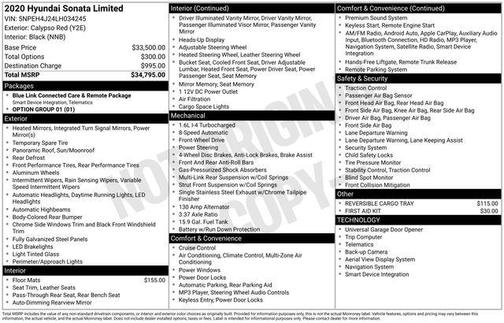 2020 Hyundai SONATA Limited