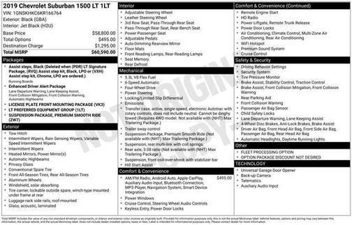 Black 2019 Chevrolet Suburban LT