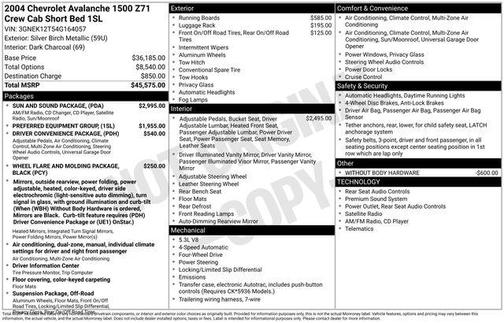 2004 Chevrolet Avalanche 1500