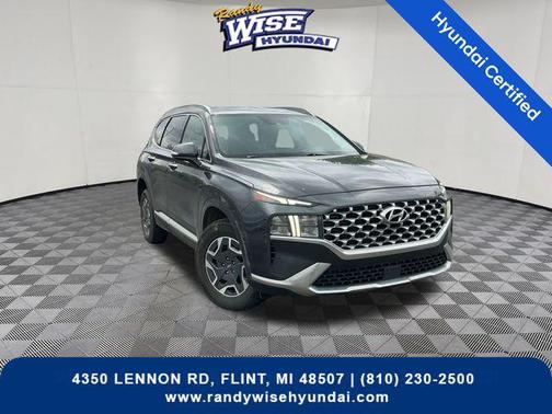 Portofino Gray 2023 Hyundai SANTA FE HEV Blue