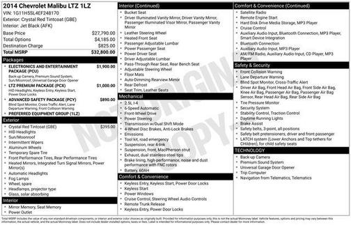 2014 Chevrolet Malibu 1LZ