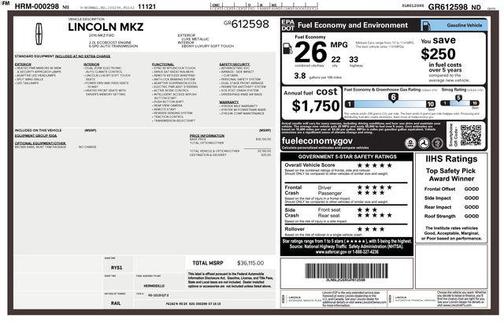 2016 Lincoln MKZ Base