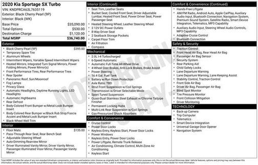 2020 Kia Sportage SX Turbo