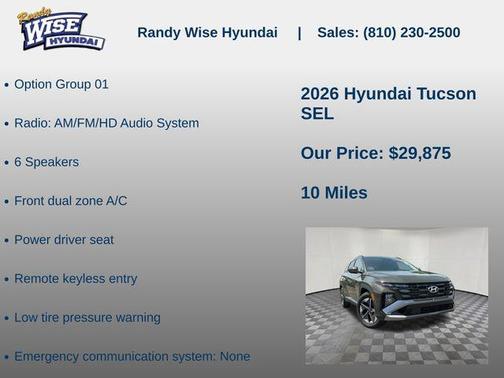 Rockwood Green 2026 Hyundai TUCSON SEL