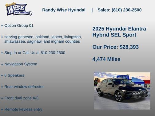 2025 Hyundai ELANTRA HEV SEL Sport