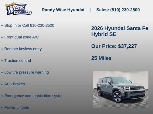 Hampton Gray 2026 Hyundai SANTA FE SE