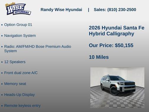 Shimmering Silver 2026 Hyundai SANTA FE HEV Calligraphy