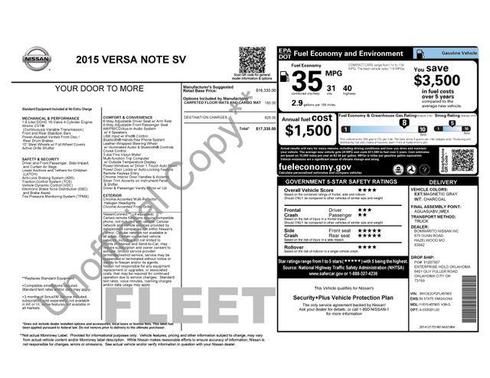 Magnetic Gray Metallic 2015 Nissan Versa Note SV