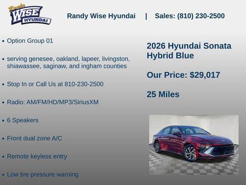 Ultimate red 2026 Hyundai SONATA Hybrid Base