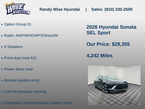 Abyss Black 2026 Hyundai SONATA SEL