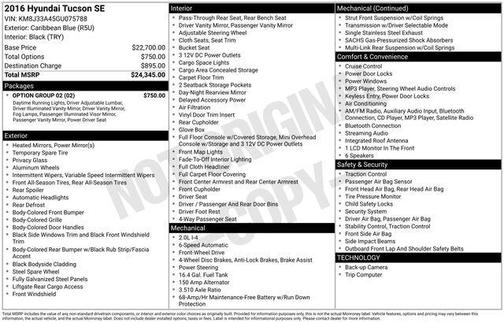 2016 Hyundai TUCSON SE