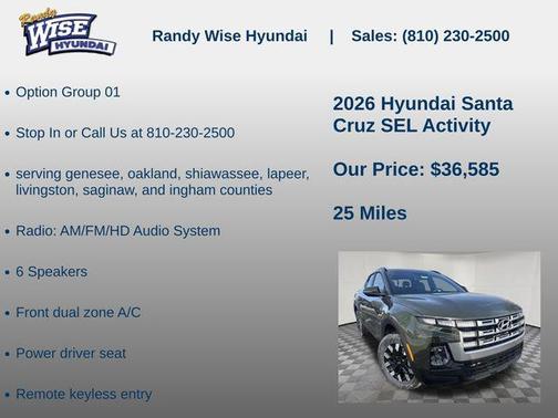 Rockwood Green 2026 Hyundai SANTA CRUZ SEL Activity