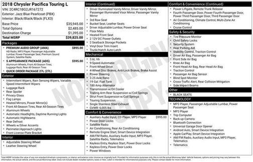 2018 Chrysler Pacifica Touring-L