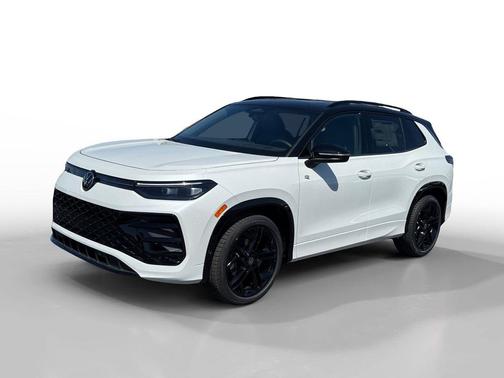 Opal White W/Deep Black Roof 2026 Volkswagen Tiguan 2.0T SE R-Line Black