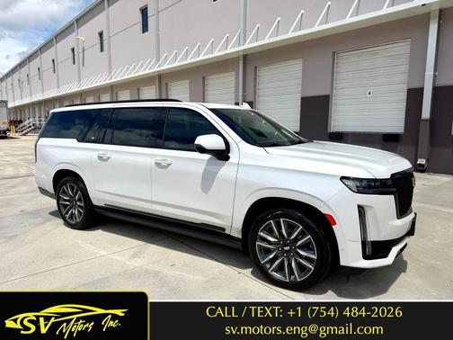 Crystal White Tricoat 2022 Cadillac Escalade ESV Sport Platinum