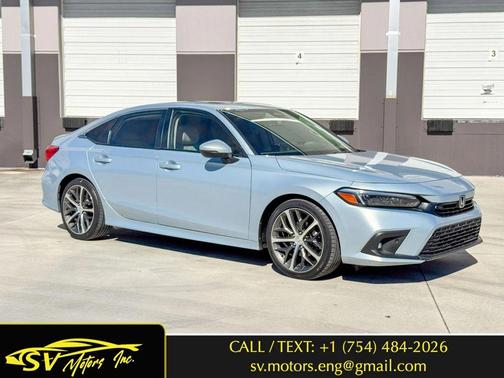 Aegean Blue Metallic 2022 Honda Civic Touring