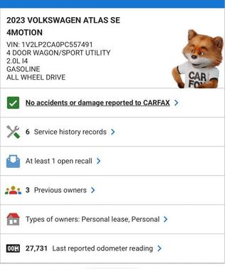2023 Volkswagen Atlas 2.0T SE