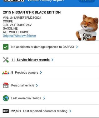 2015 Nissan GT-R Black Edition