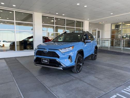 Cavalry Blue/Midnight Black Metallic 2024 Toyota RAV4 Hybrid SE