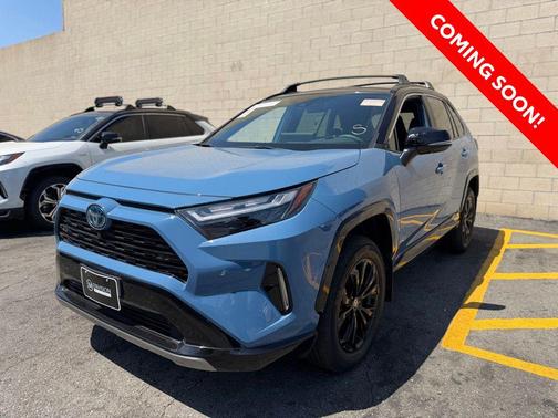 Cavalry Blue/Midnight Black Metallic 2024 Toyota RAV4 Hybrid SE