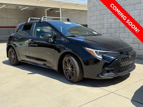 Midnight Black Metallic 2025 Toyota Corolla Hatchback Nightshade Edition