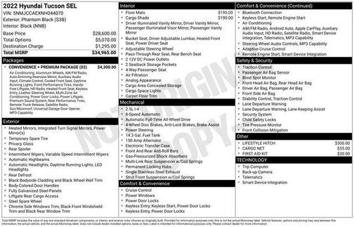 Phantom Black 2022 Hyundai TUCSON SEL